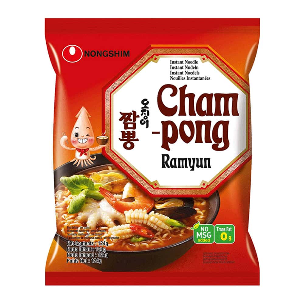 Nongshim Champong Tenger gyümölcsei Ramen 124g