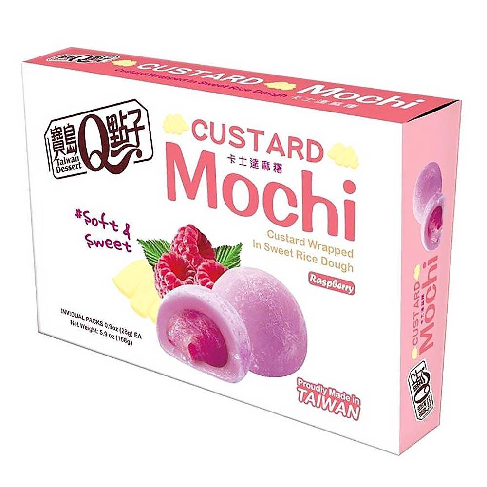 Q Brand Málna Pudingos Mochi 168g