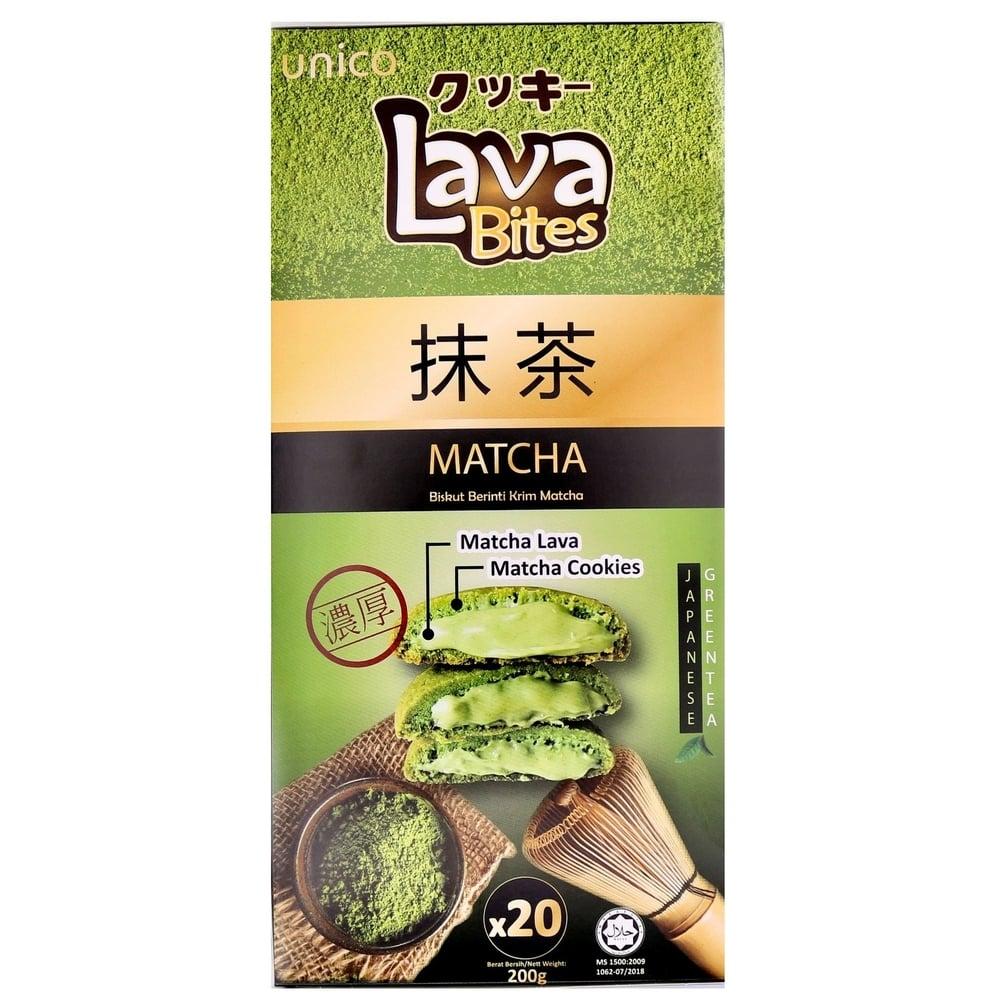 Unico Lava Bites Matchás kekszek