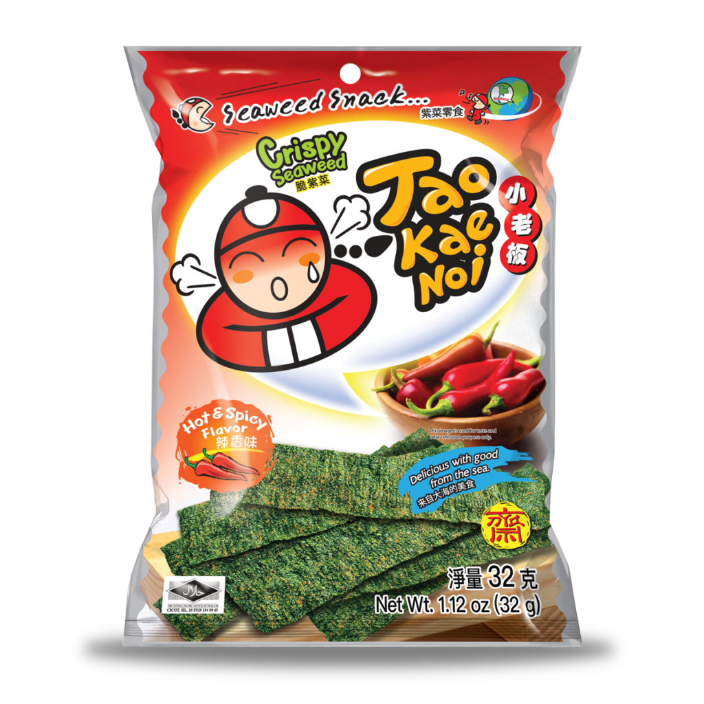 Tao Kae Noi Csípős ízű Ropogós Algasnack 32g