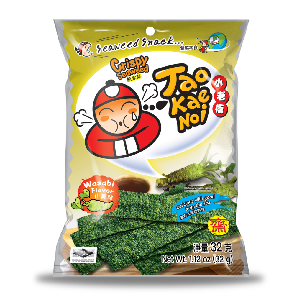 Tao Kae Noi Wasabi ízű Ropogós Algasnack 32g