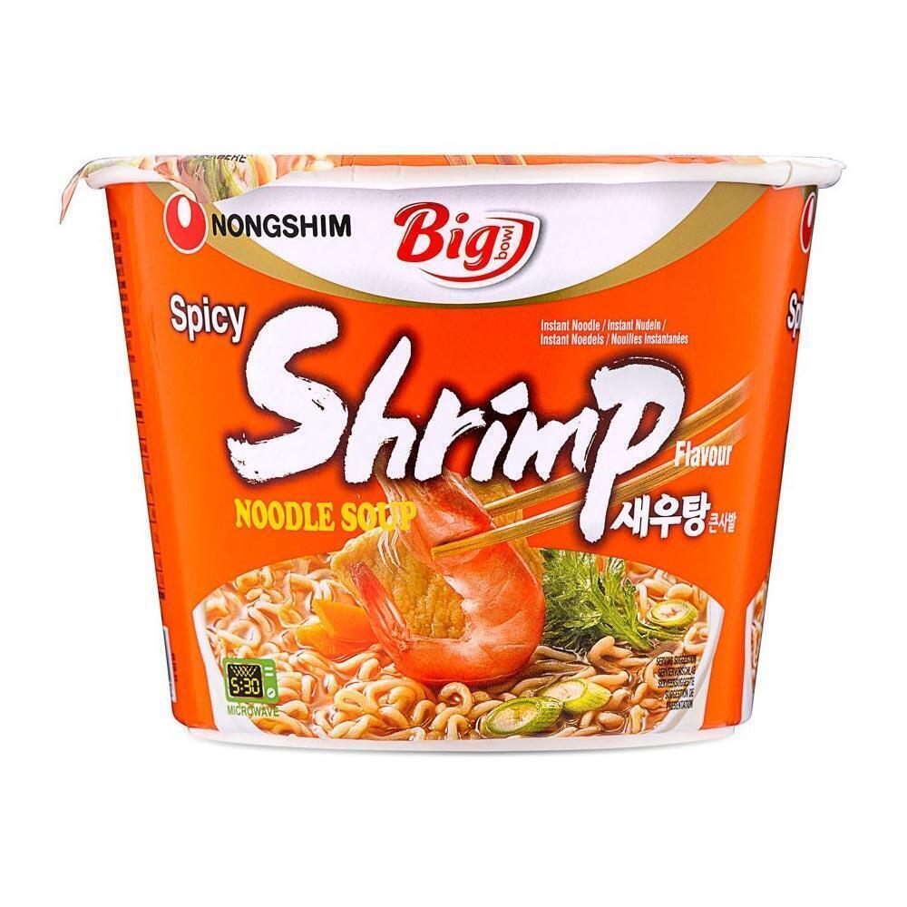 Nongshim Rák Ízű Instant Tésztaleves Nagy Tálban 115g