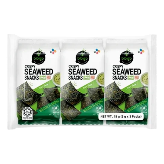 Bibigo Crispy Seaweed Snack Wasabi 15g