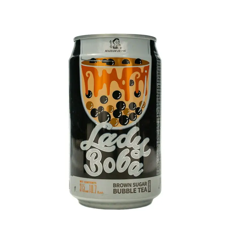 Lady Boba Barna Cukros Bubble Tea 315ml