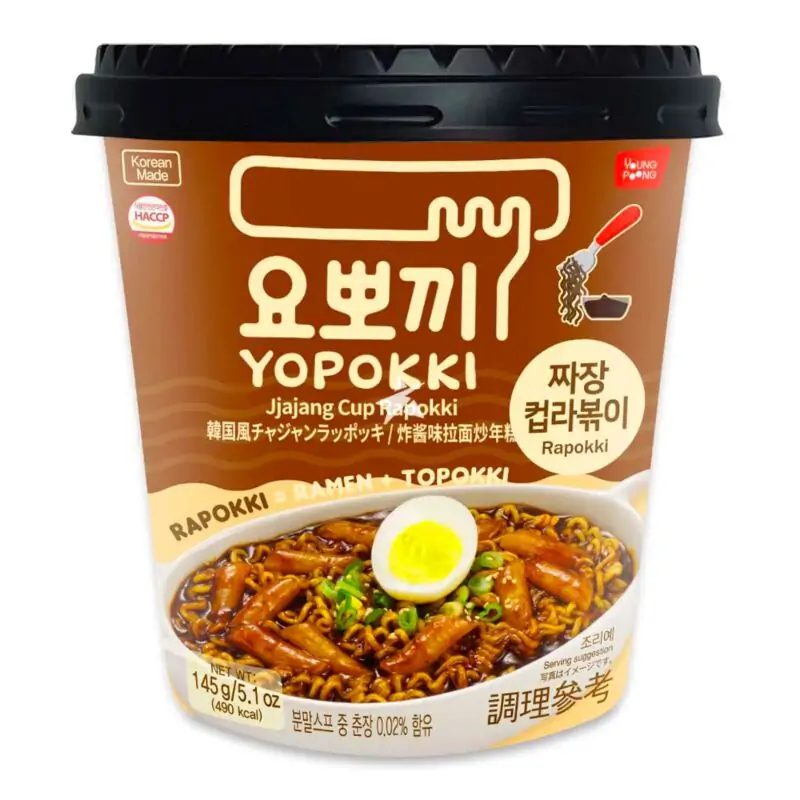 Yopokki Rabokki Tálban - Jjajang Fekete Bab 140g