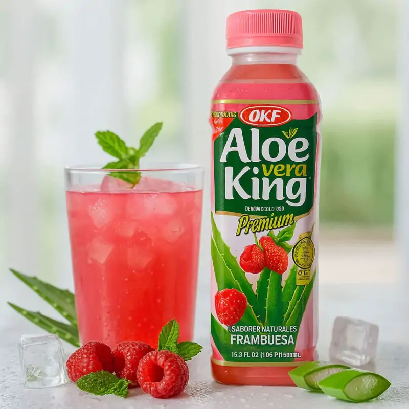OKF Aloe Vera Drink Raspberry 500ml