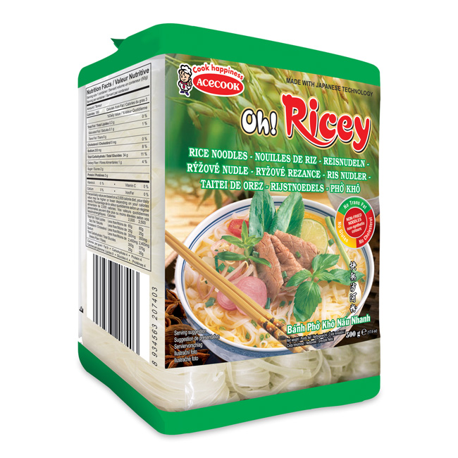 Acecook OhRicey Szélesmetélt Rizstészta 500g