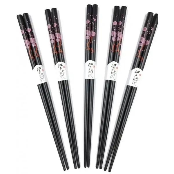 Bamboo Chopsticks Plum Blossom Design