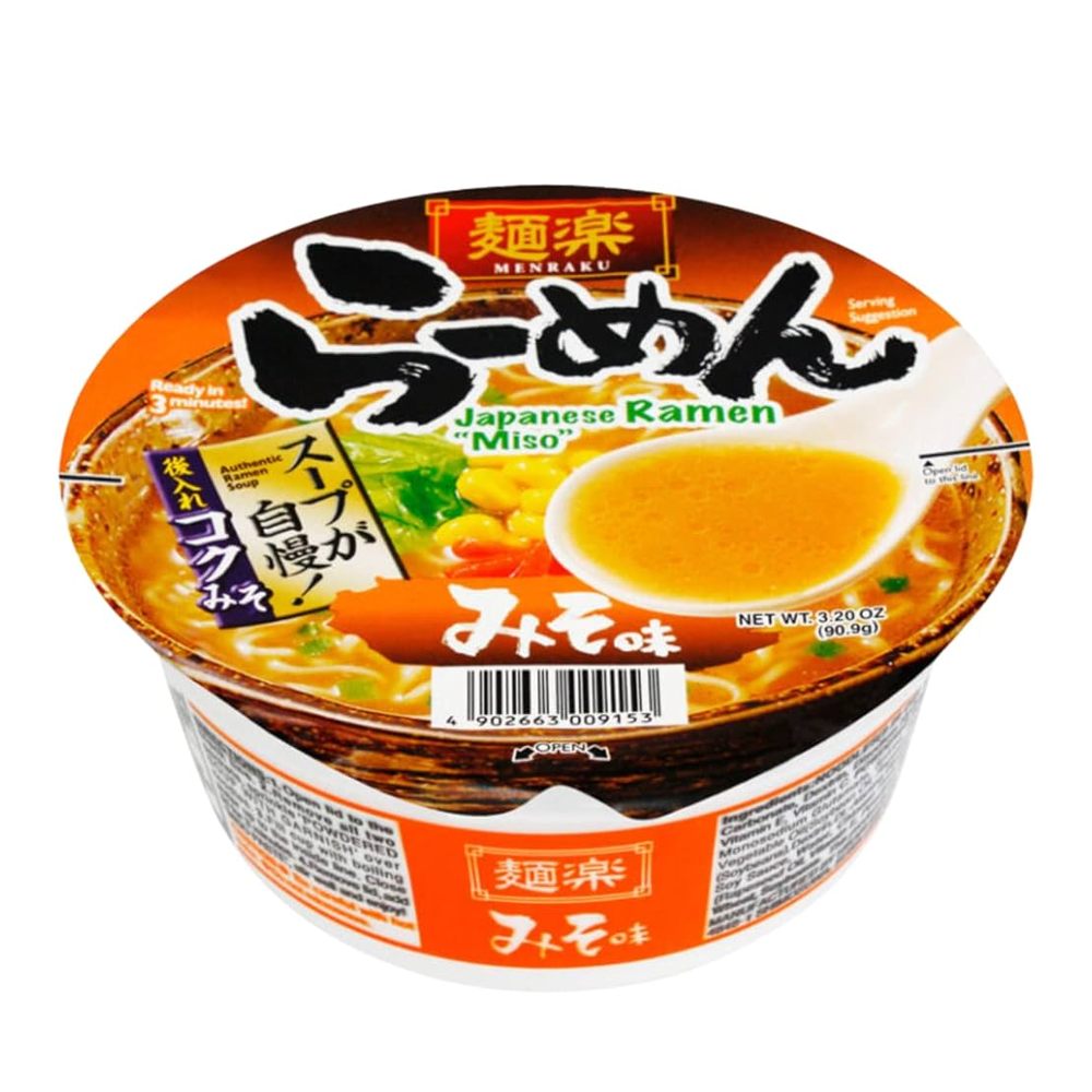Hikari Menraku Miso Ramen Leves Tálban 90g