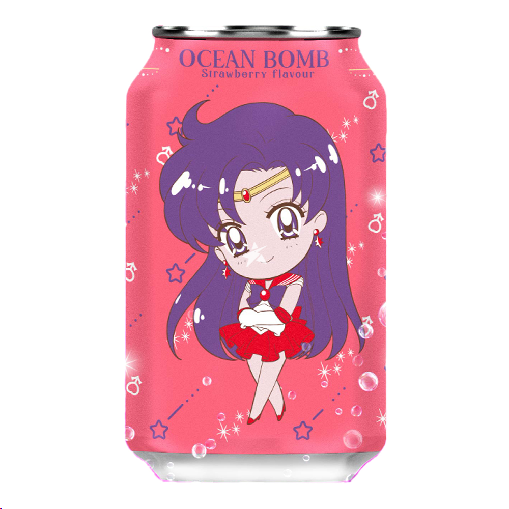 Ocean Bomb Sailor Mars Eper Ízű Szénsavas Üdítő
