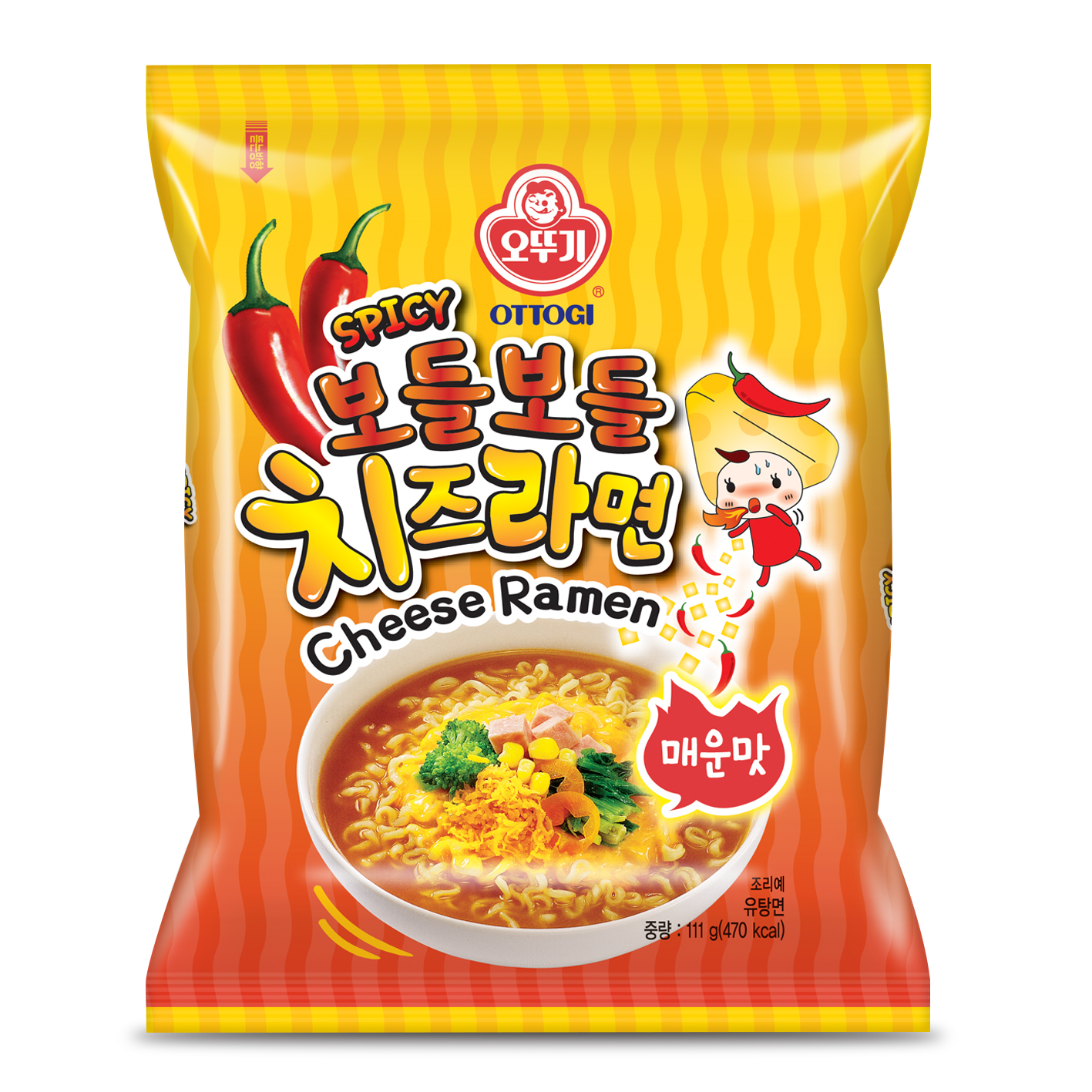 Ottogi Csípős Sajtos Ramen 111g