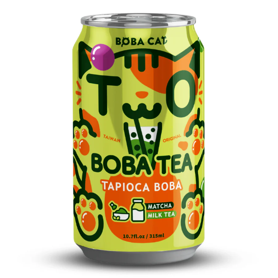 Boba Cat Matchás Bubble Tea Tápiókával 315ml