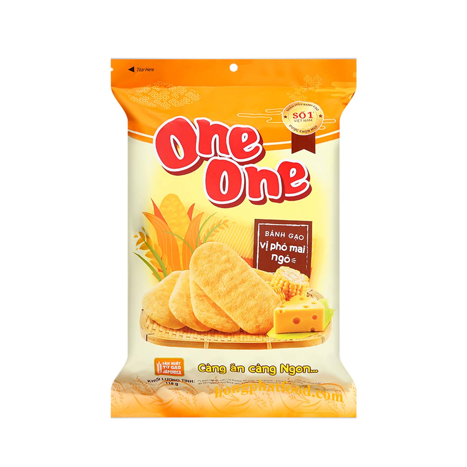 ONE ONE Sajtos Kukorica Snack 118g