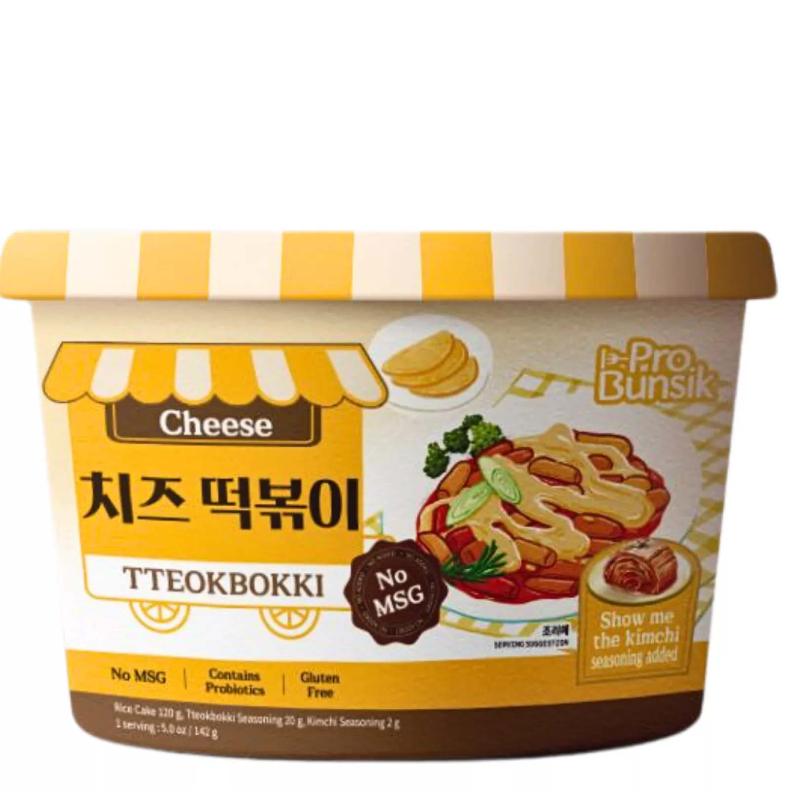 PROBUNSIK Yellow Sajtos Tteokbokki Tálban 142g