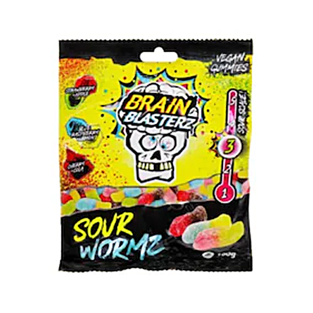 Brain Blasterz Sour Wormz Savanyú Gumicukor