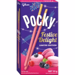 Glico Pocky Festive Delight Erdeigyümölcsös Macaronos Pocky 33g