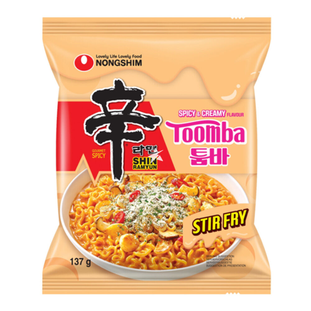 Nongshim Shin Ramyun Toomba Csípős és Krémes Sült Tészta 137g