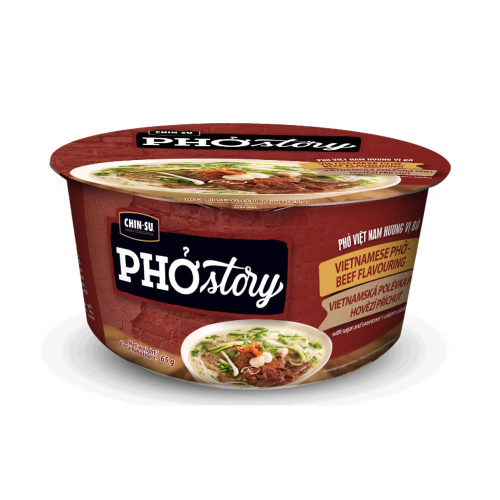 Chin Su Pho Story Marha Ízű Instant Rizstészta Leves 65g