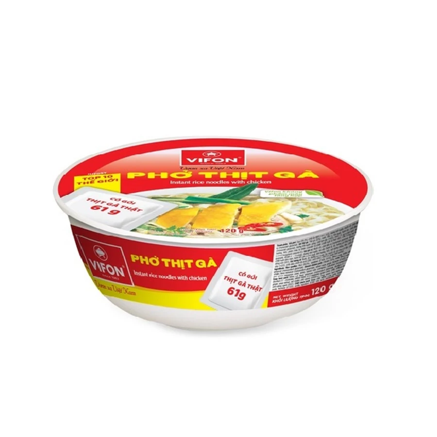 VIFON Pho Gá Csirkehúsos Rizstészta Leves Tálban 120g