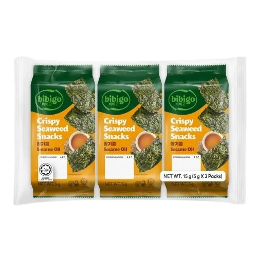 Bibigo Crispy Seaweed Snack Sesame 15g