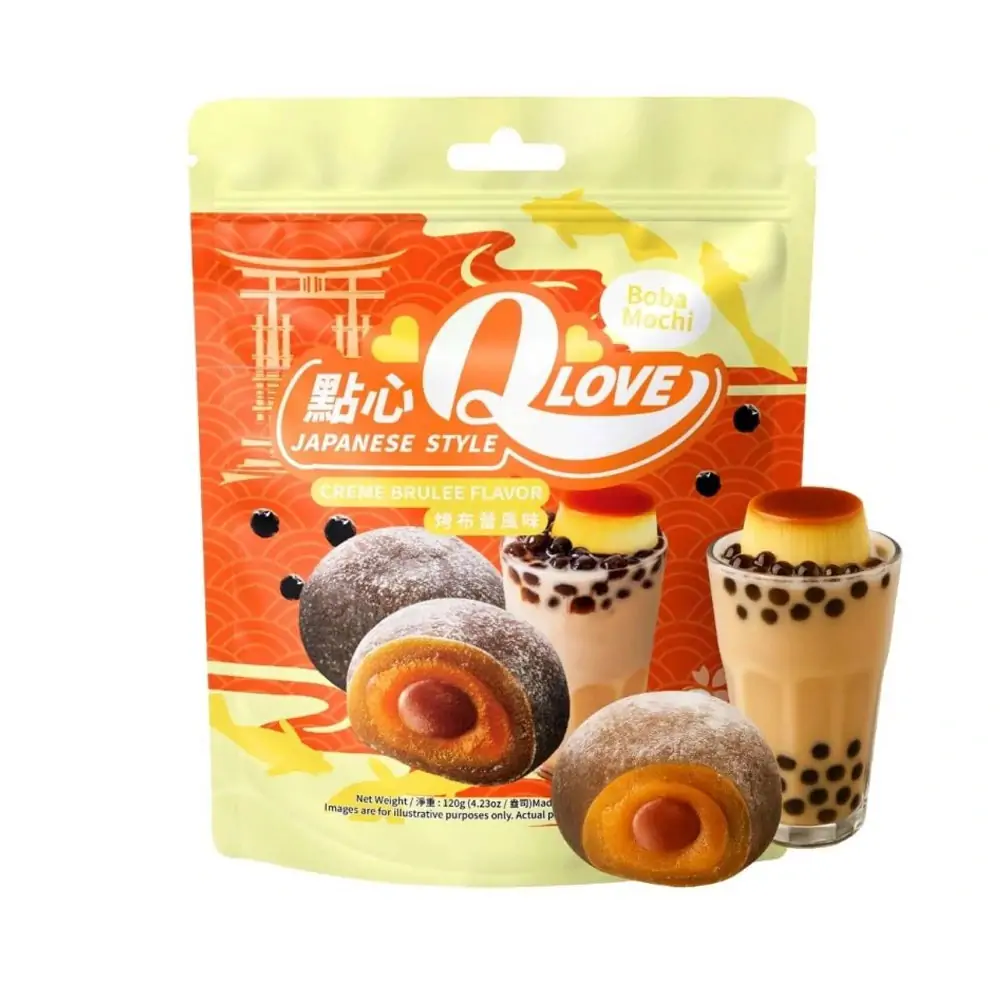 QLove Boba Creme Brulee Mochi 120g