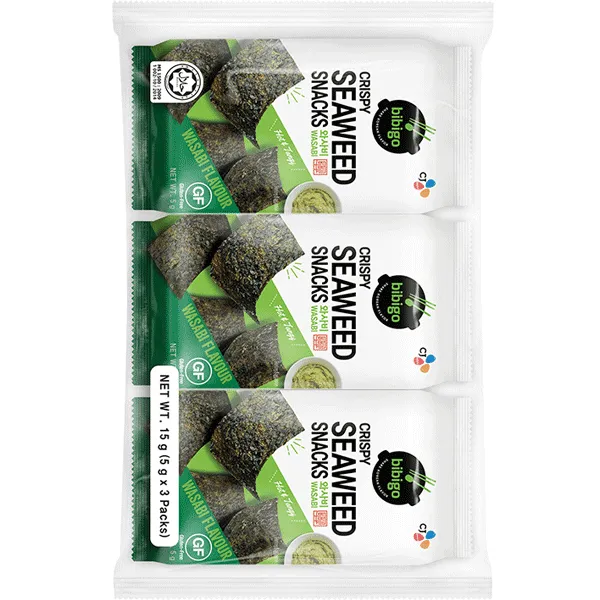 Bibigo Wasabi ízű Algasnack 3x5g