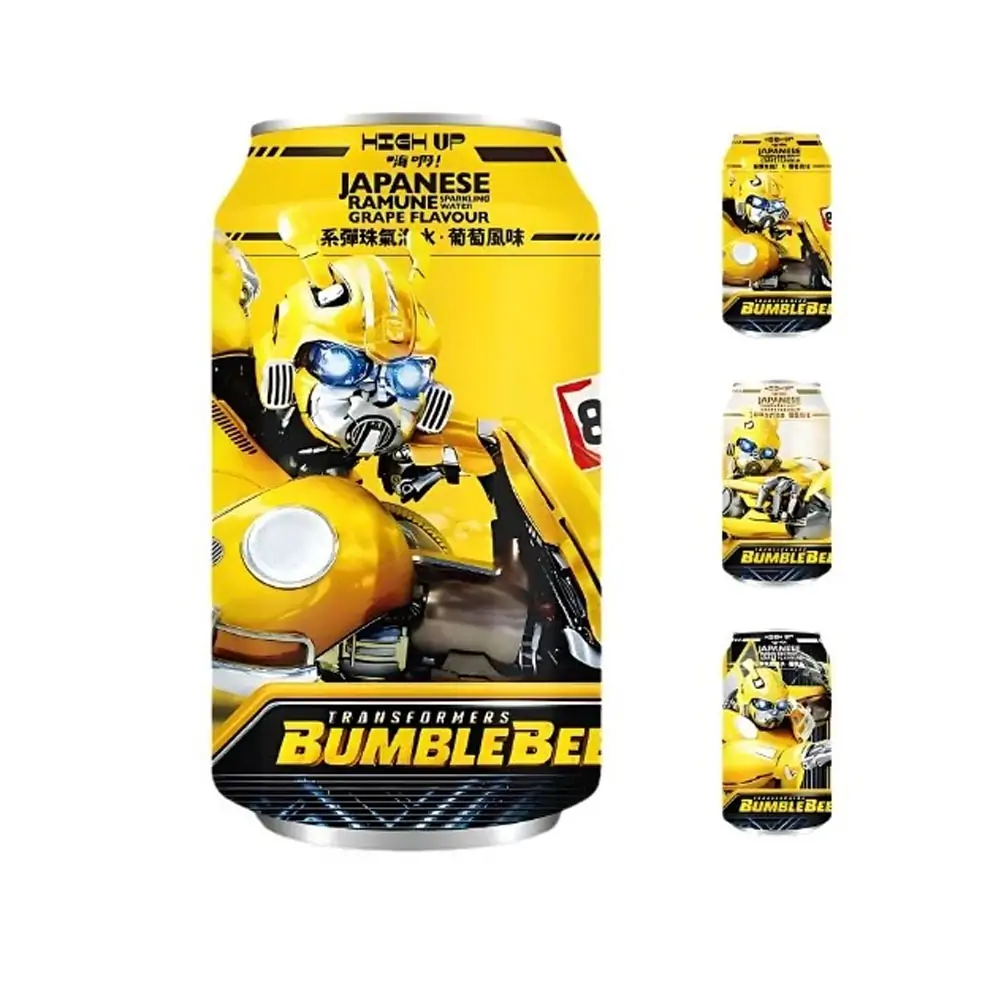 High Up Transformers Bumblebee Szénsavas Szőlős Ramune Ital 330ml