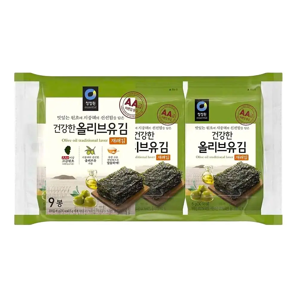 ChungJungOne Ropogós Algasnack Olívaolajjal 9x5g