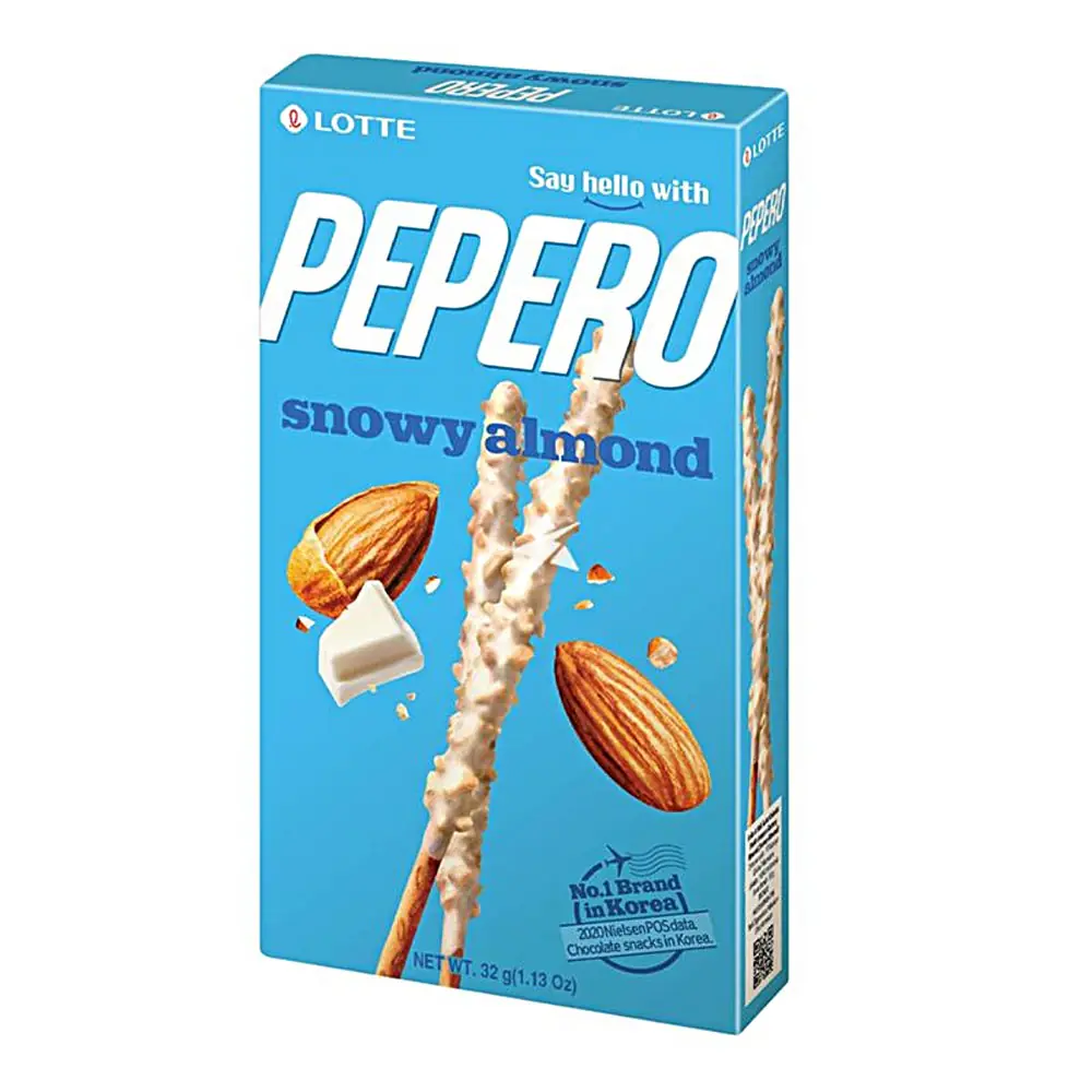 Lotte Pepero Snowy Mandulás Ropi 32g