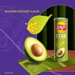 Lay‘s Stax Mustáros Avokádós Chips 90g