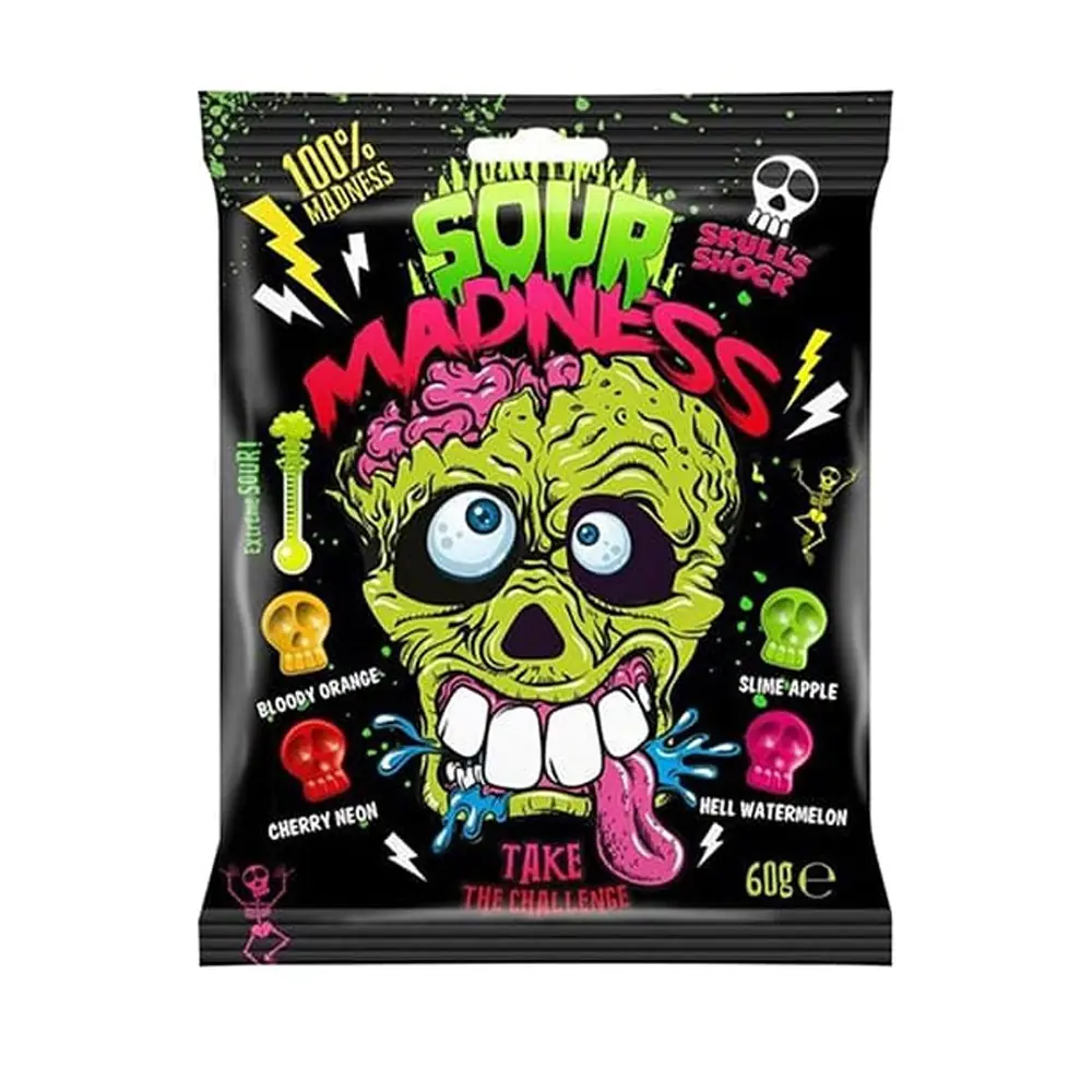 Argo Sour Madness Extra Savanyú Fekete Kemény Cukorka 60g