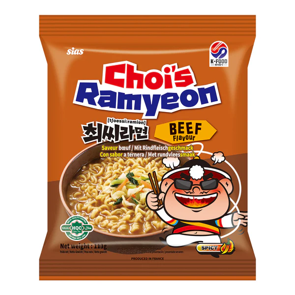 CHOI'S Marhahúsos Ramyeon Tészta 113g
