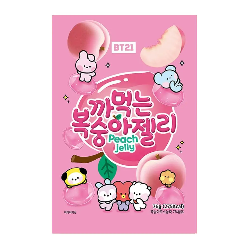 BT21 Peeling Barackos Puha Cukorka 76g