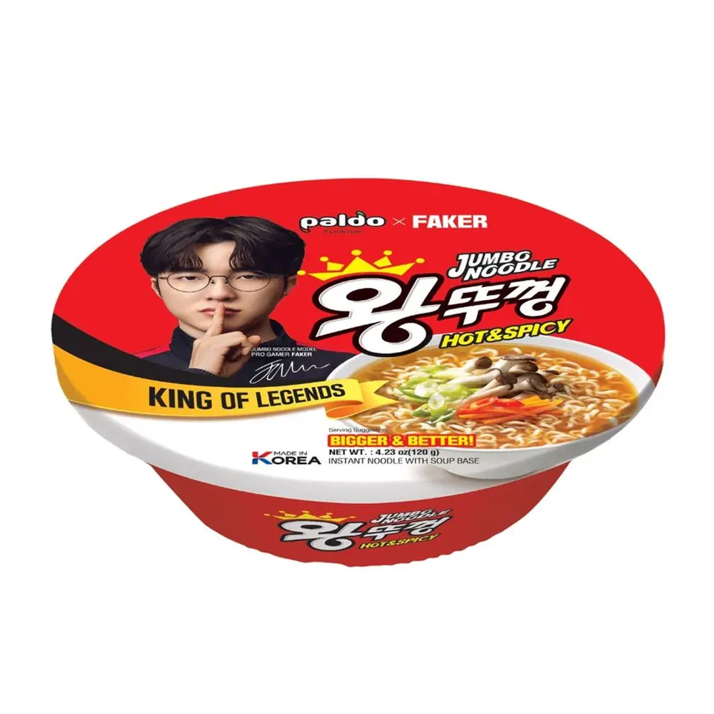 Paldo X Faker Csípős és Fűszeres Instant Tészta Jumbo Bowl 120g