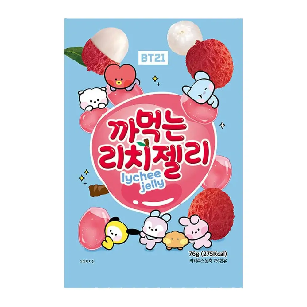 BT21 Peeling Licsis Puha Cukorka 76g