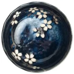 Anemone Blue prémium japán porcelán szószos tál