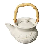 Prémium japán kerámia teáskanna bambusz fogóval