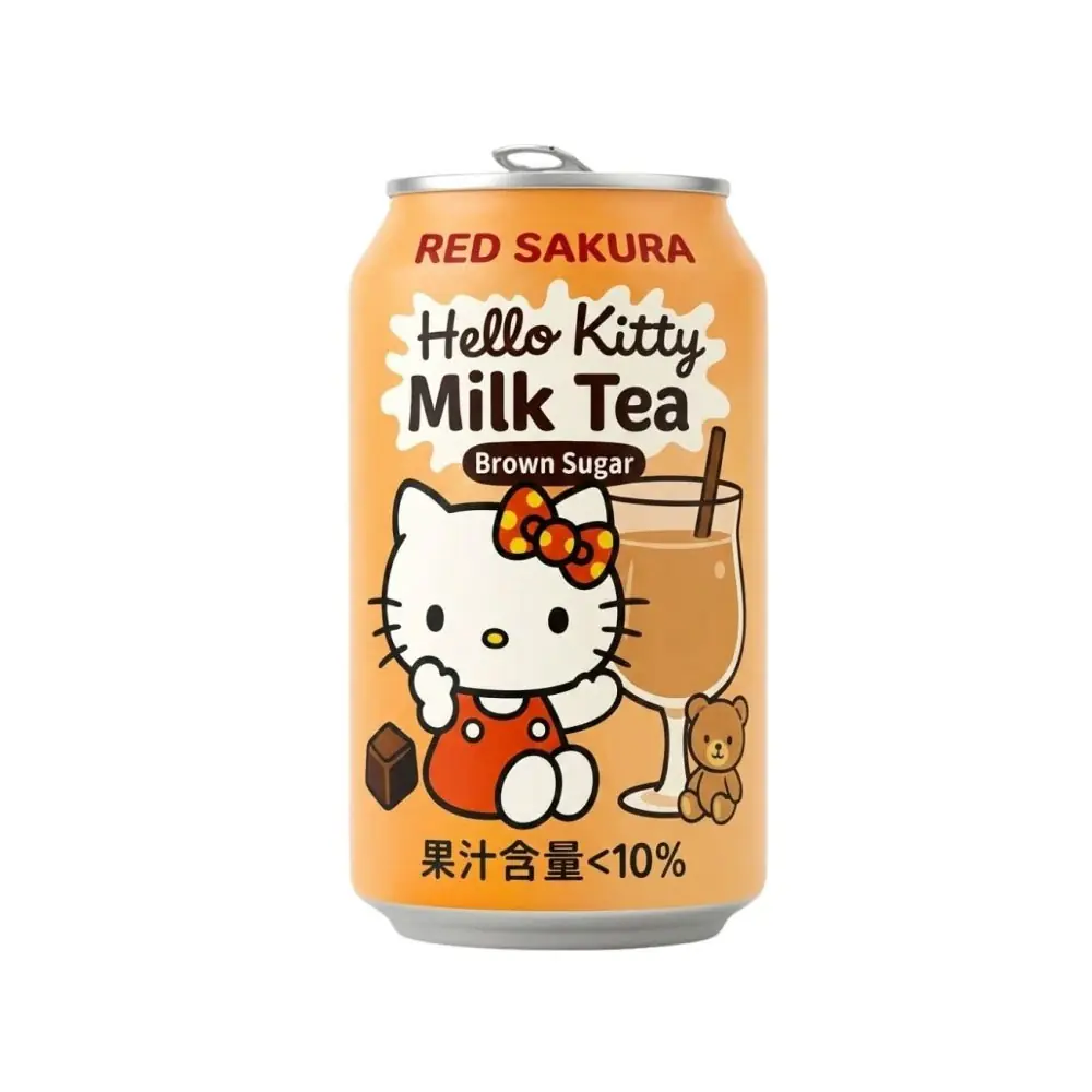 Red Sakura Hello Kitty Barna Cukros Tejes Ital 310ml
