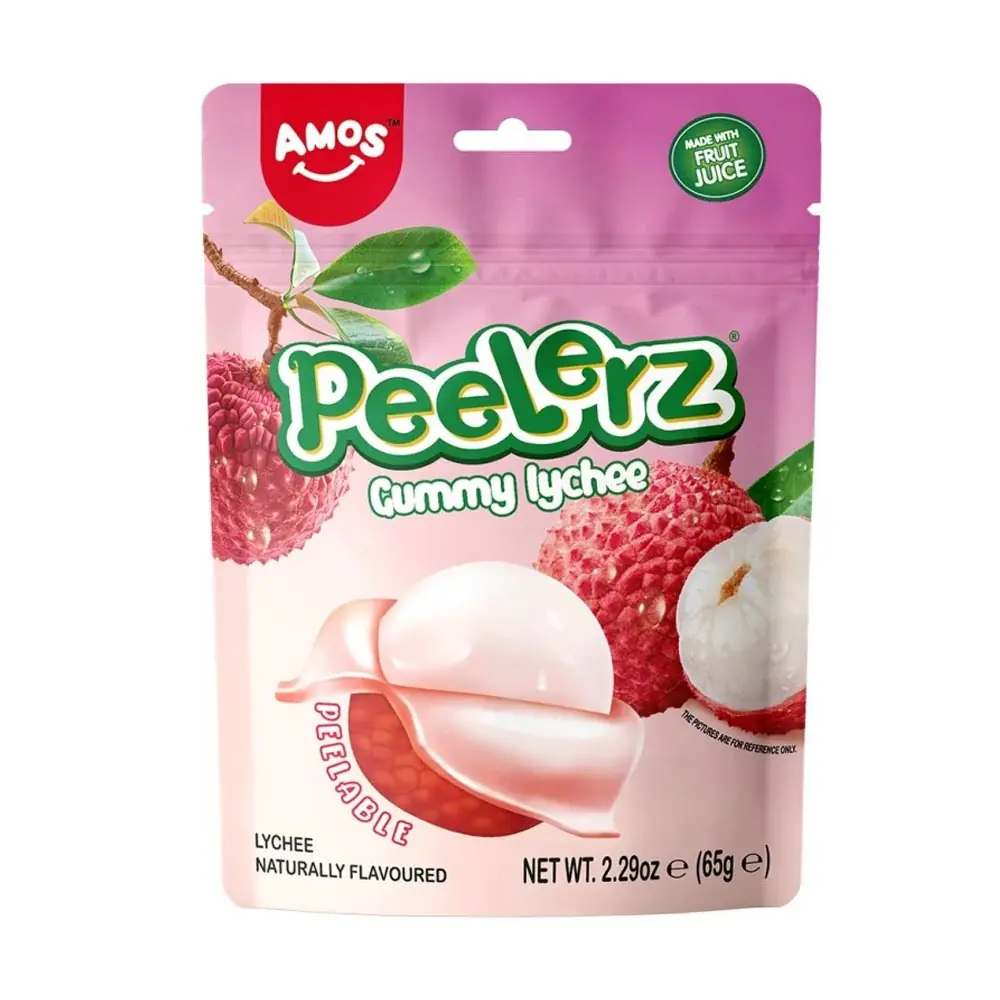 Amos Peelerz Licsis hámozható gumicukor 65g
