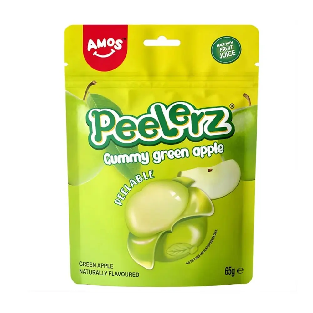 Amos Peelerz Zöld Almás hámozható gumicukor 65g