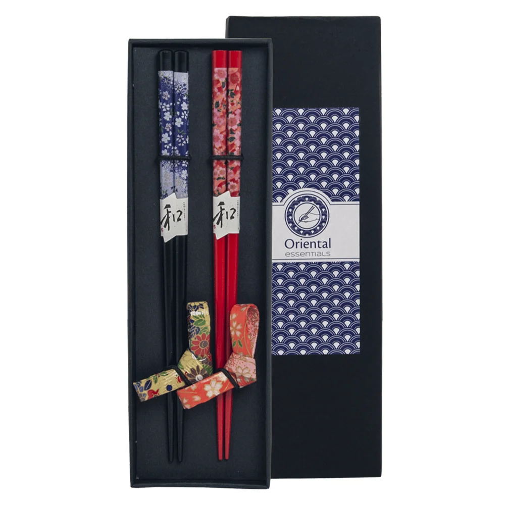 Virág mintás evőpálcika szett