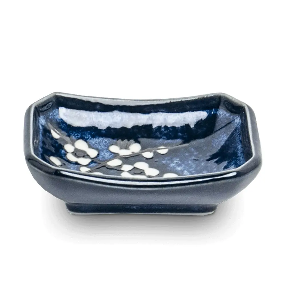 Hana Blue prémium japán porcelán szószos tál