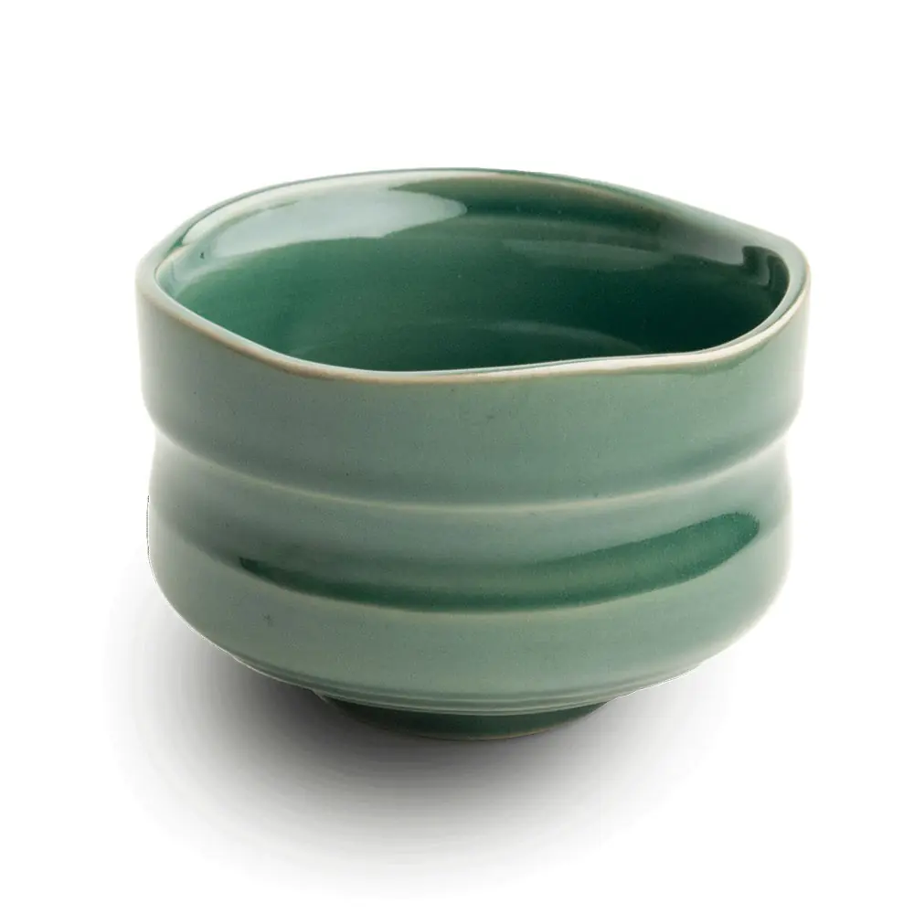 Zöld prémium japán porcelán matcha tál