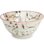 Narancssárga Három Cica mintás porcelán tál