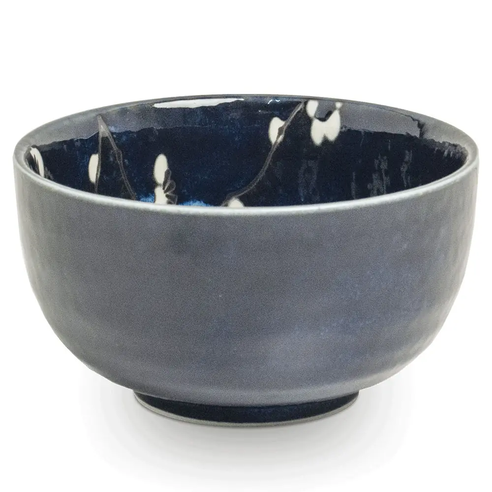 Hana blue prémium japán porcelán matcha tál