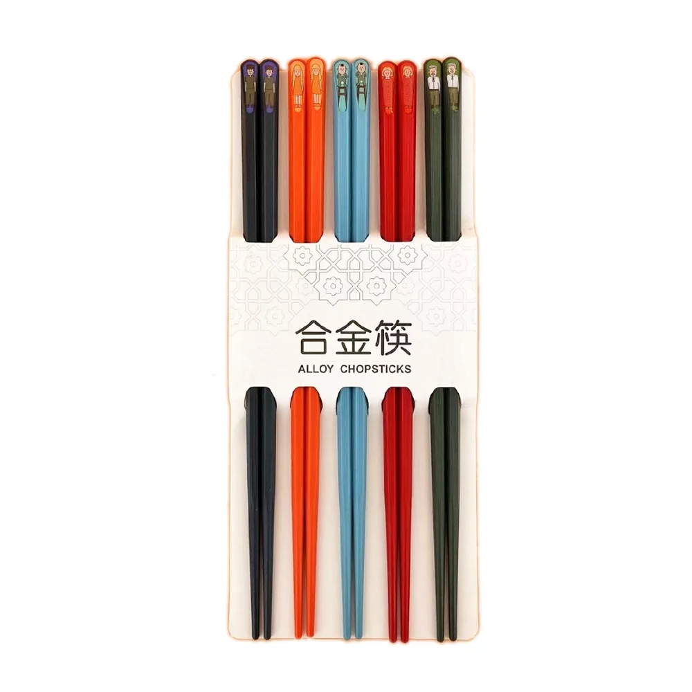 Színes mintás evőpálcika szett