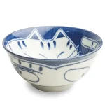 Kék Cicás porcelán tál 14cm