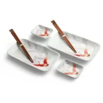 Daru mintás prémium porcelán sushi étkészlet