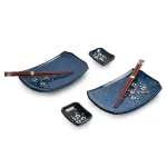 Hana Blue prémium porcelán sushi étkészlet