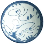 Kék Cicás porcelán tál 14cm